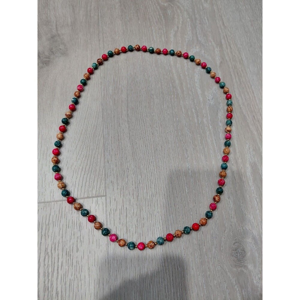 multicolor necklace Sediment Jasper Of 32 Inch